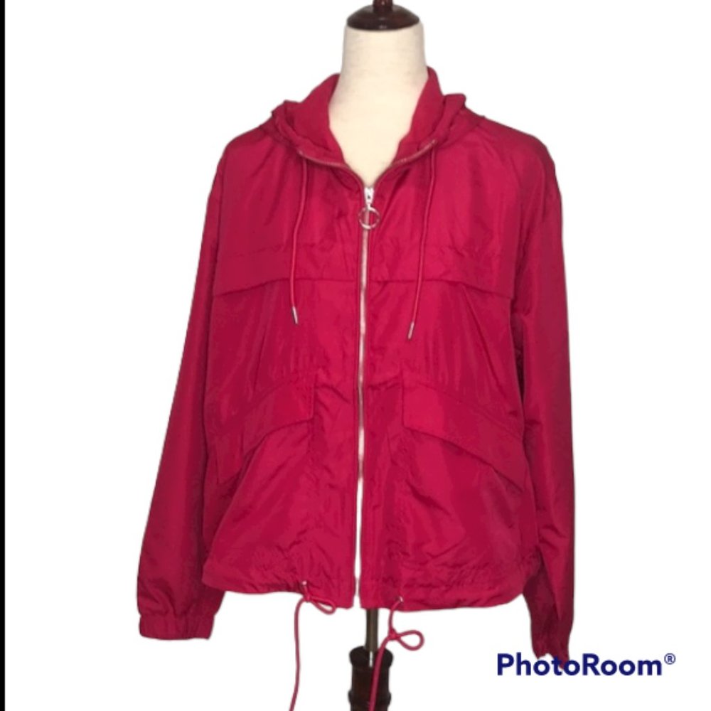 DIVIDED BY H&M WOMEN'S HOODED JACKET SIZE MEDIUM PINK - Picture 1 of 6